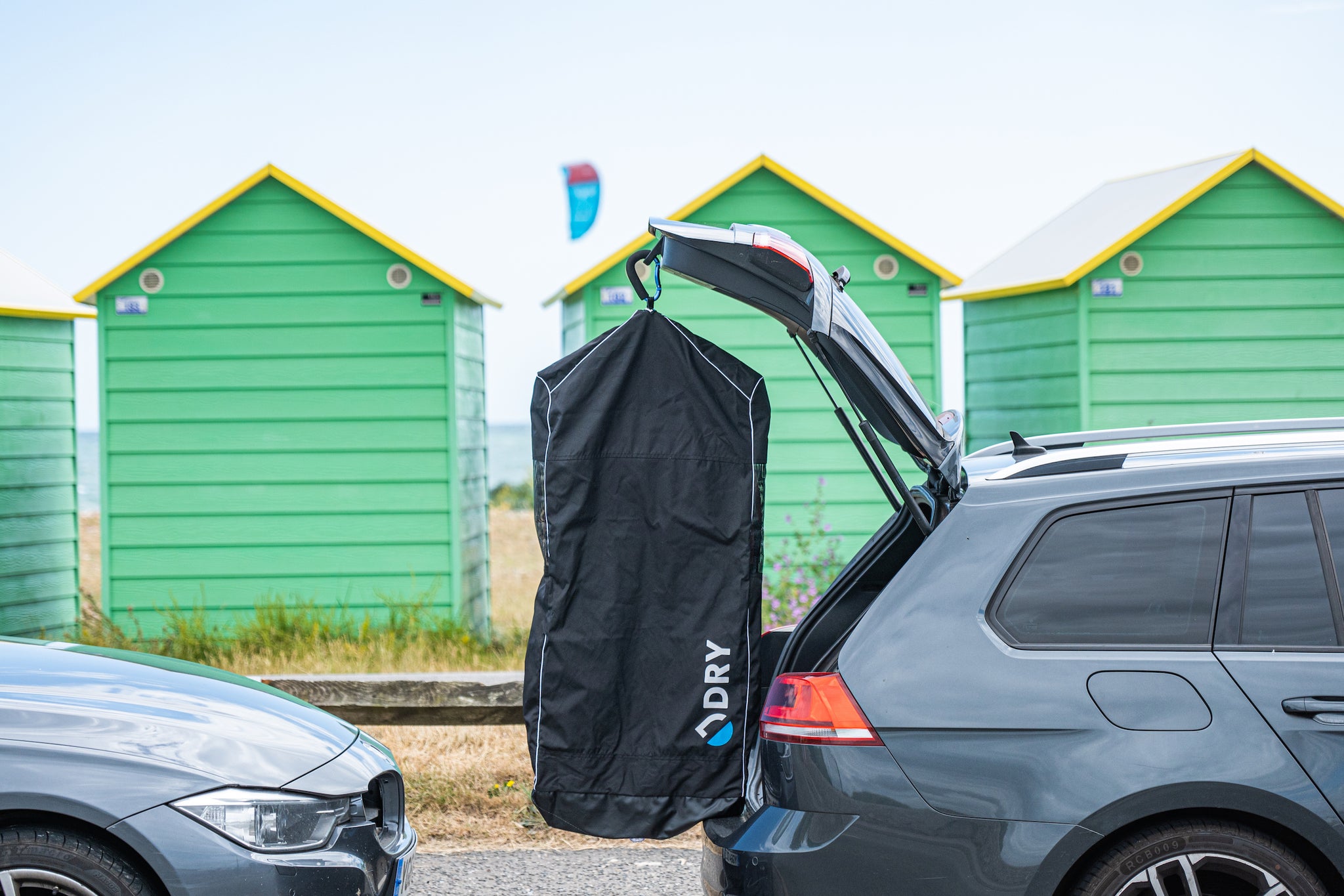 The Dry Bag Pro with Hanger - Black + Grey Wetsuit Bag, full fabric wetsuit, drysuit, outdoor gear bag that protects, stores and dries your wet gear. RRP £60.00